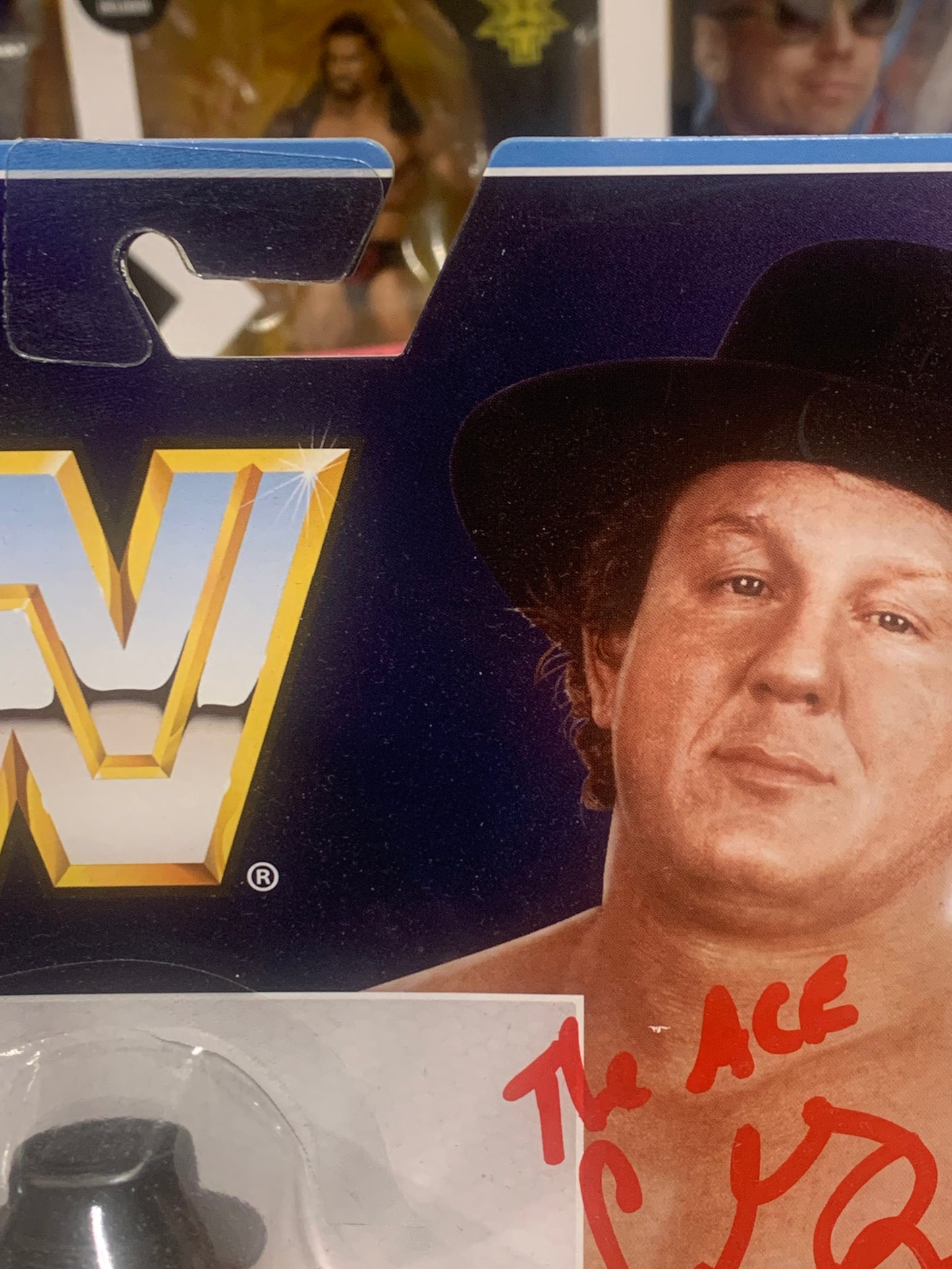 Cowboy Bob Orton SIGNED WWE Mattel Retro Action Figure COA