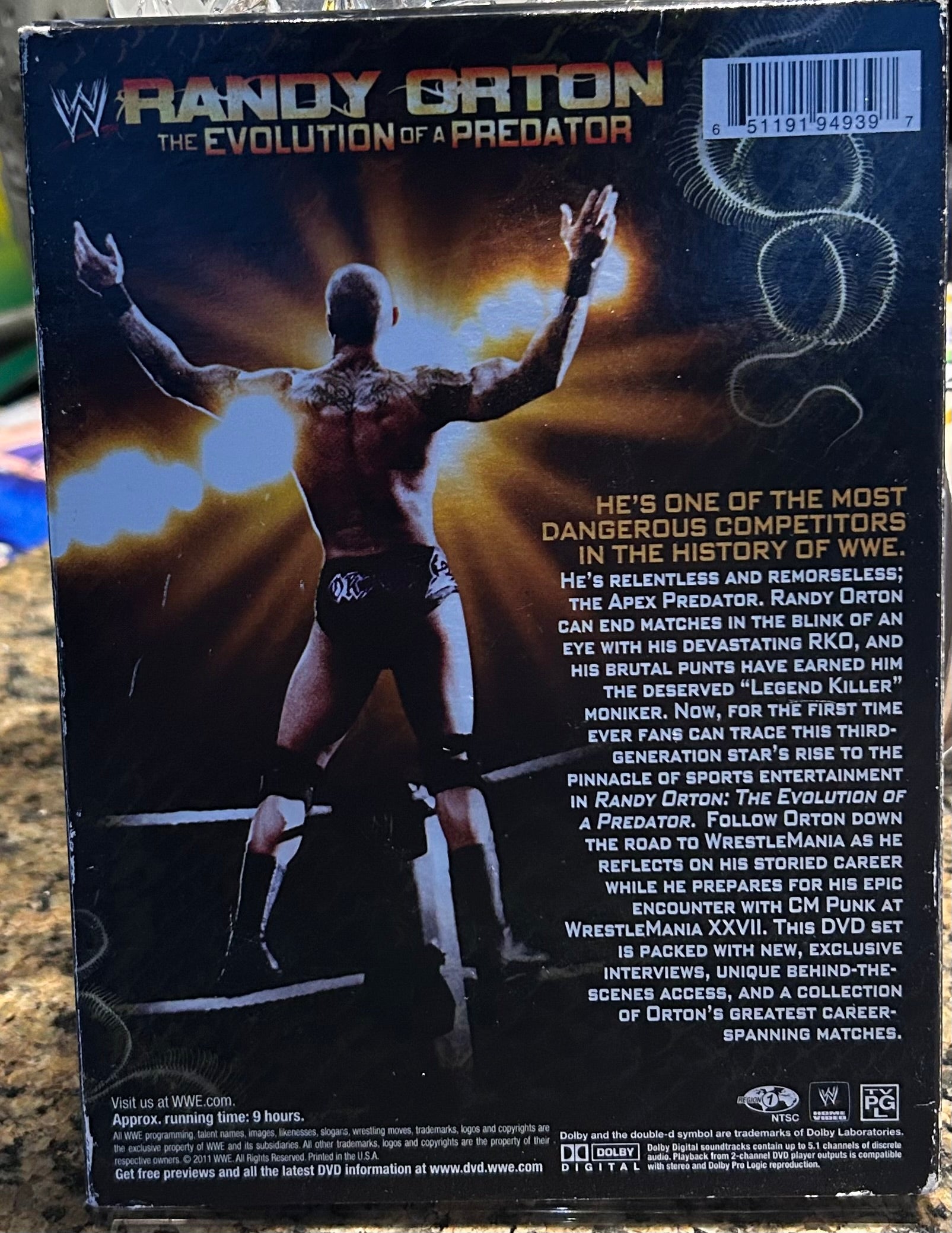 WWE “Randy Orton, The Evolution of a Predator” DVD (3-Disc set