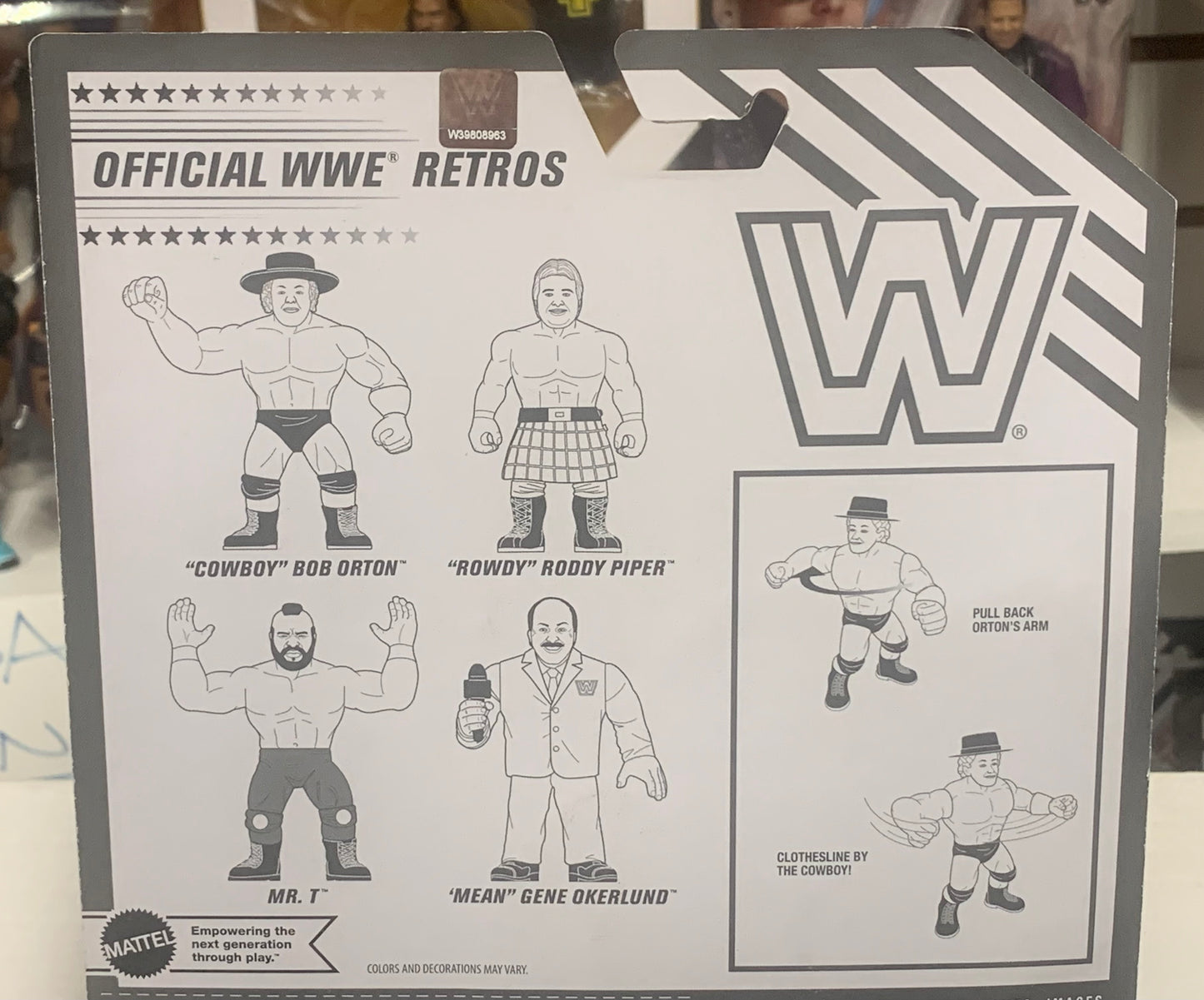 Cowboy Bob Orton SIGNED WWE Mattel Retro Action Figure COA