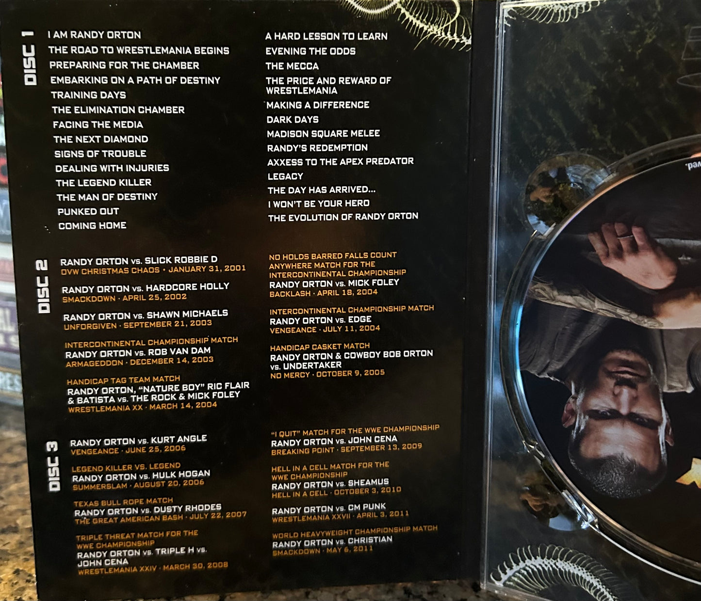 * “WWE “Randy Orton, The Evolution of a Predator” DVD (3-Disc set)