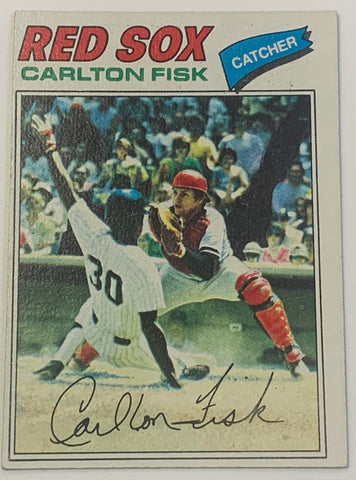 Carlton Fisk 1977 Topps Baseball Card RED SOX V2