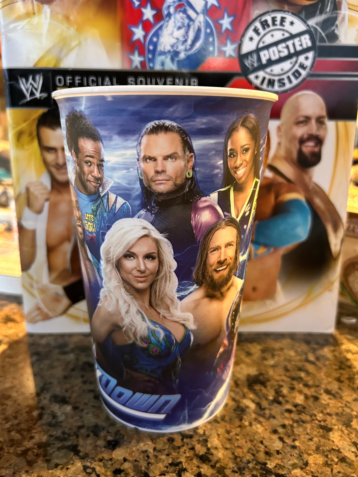 * WWE Smackdown Official Collectibles Cup (AJ Styles, Jeff Hardy, New Day, Orton & more)