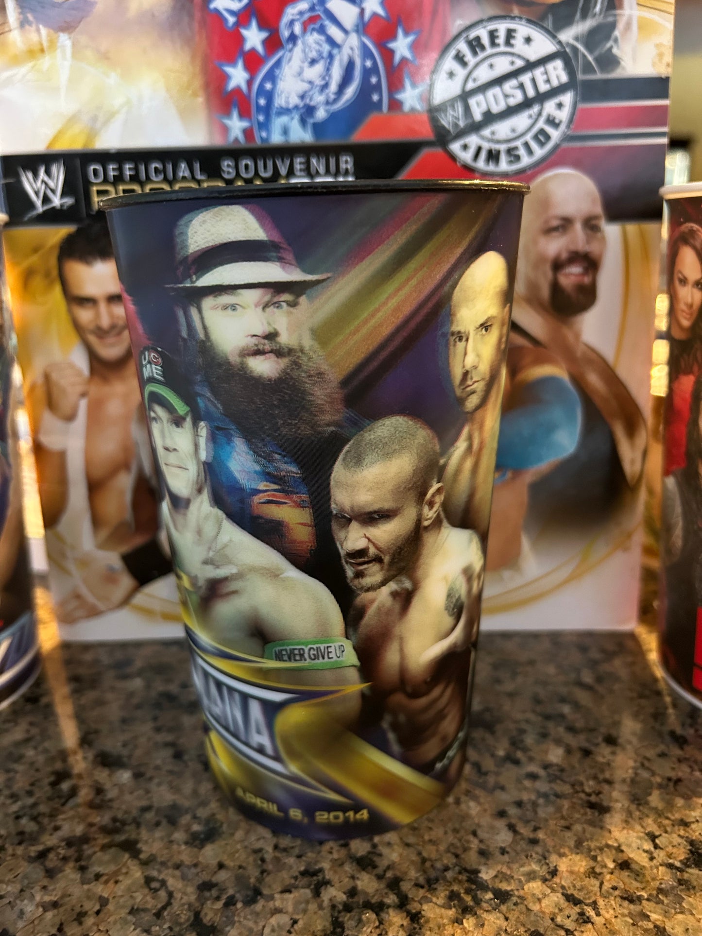 * WWE Wrestlemania 30 Official Collectibles Cup (Lesnar, Triple H, Hulk Hogan, Cena & more)