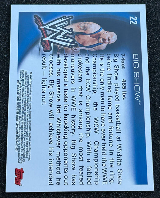 * Big Show WWE 2010 Topps Card