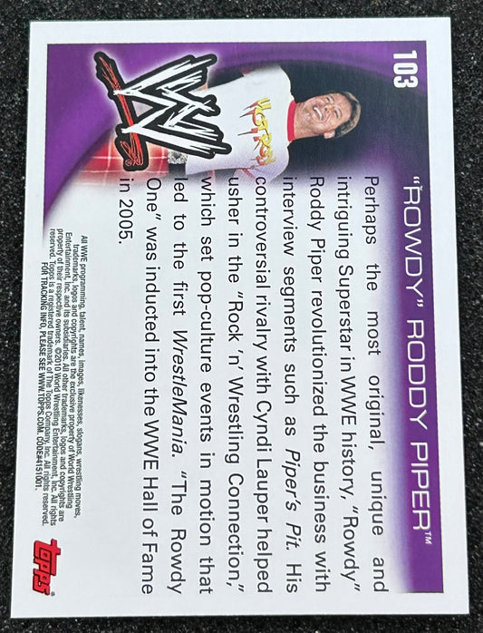 * Rowdy Roddy Piper 2010 WWE Topps Card
