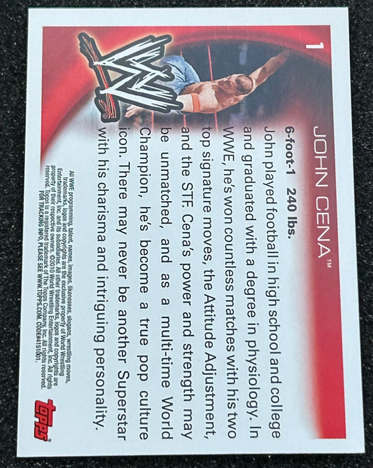 * John Cena 2010 WWE Topps Card