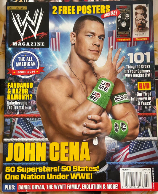 * WWE Magazine July 2014 (2 Posters Inside The SHIELD, Sheamus)