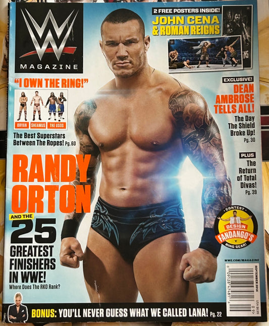 * WWE Magazine Sept 2014 (2 Posters Inside John Cena, Roman Reigns)