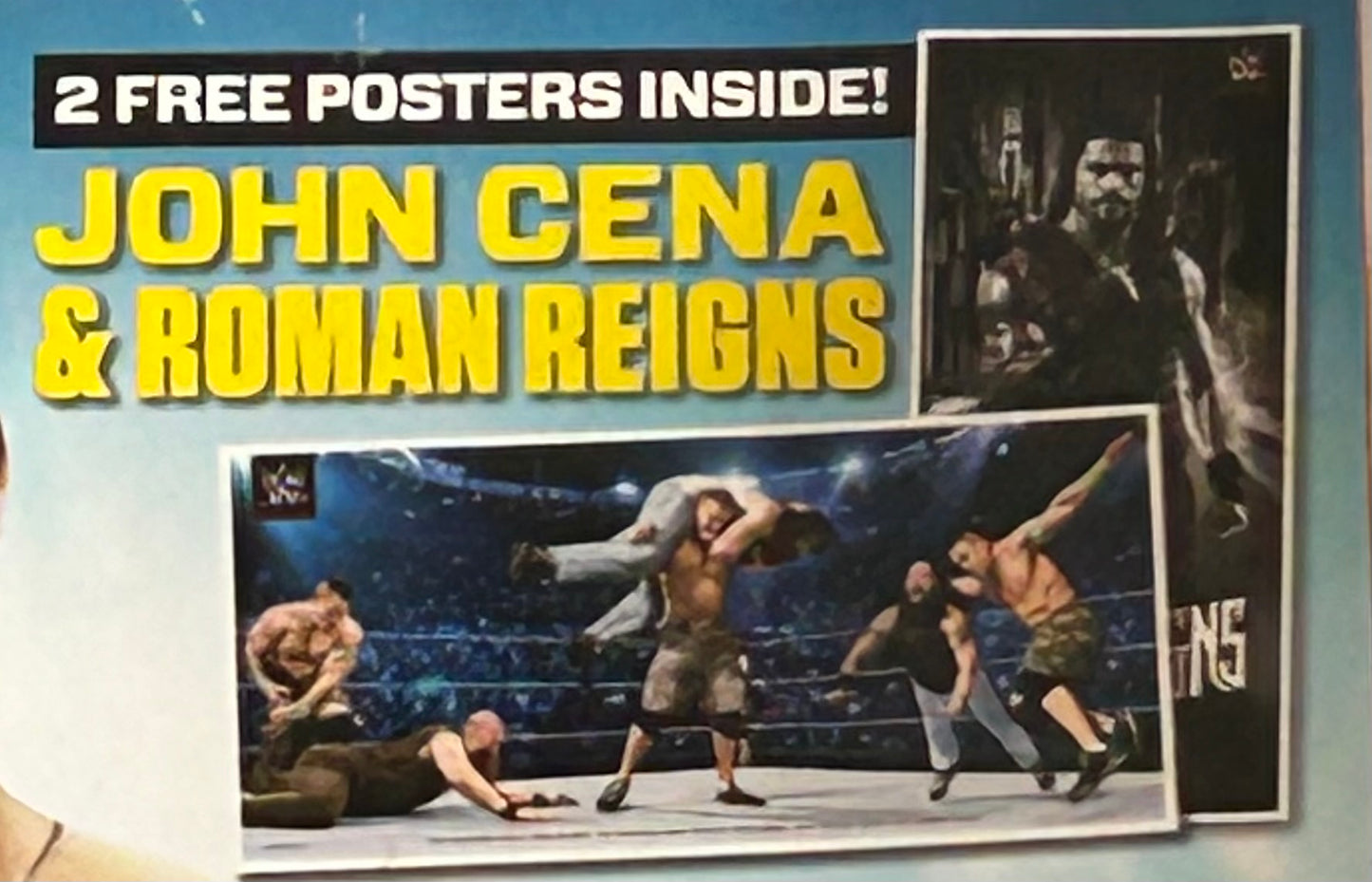 * WWE Magazine Sept 2014 (2 Posters Inside John Cena, Roman Reigns)