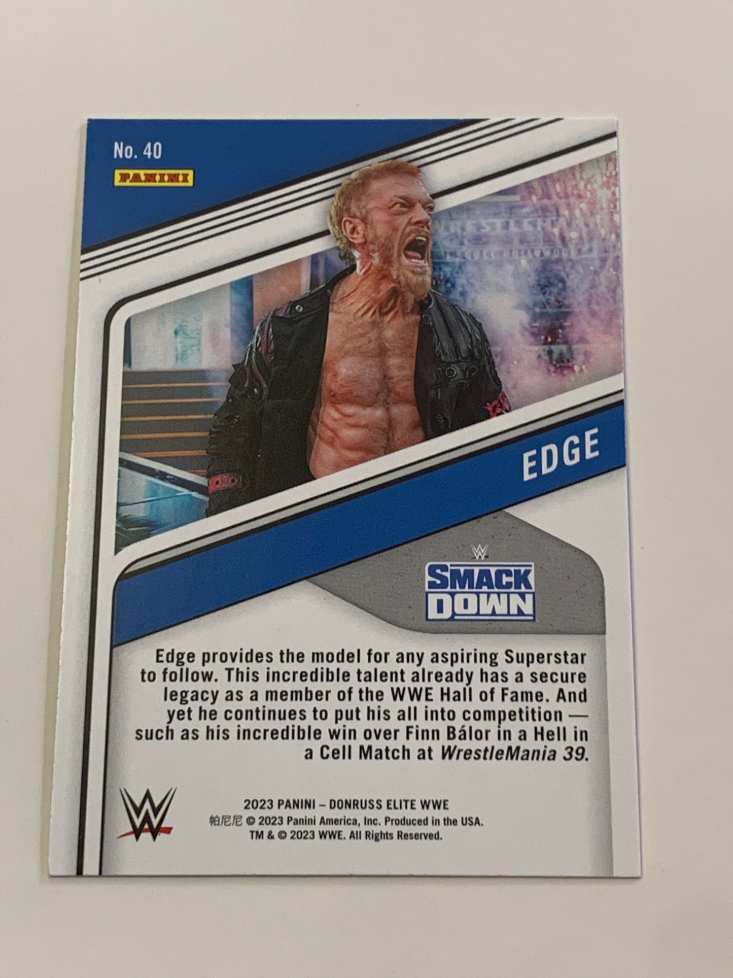 Edge 2023 WWE Donruss Elite Card