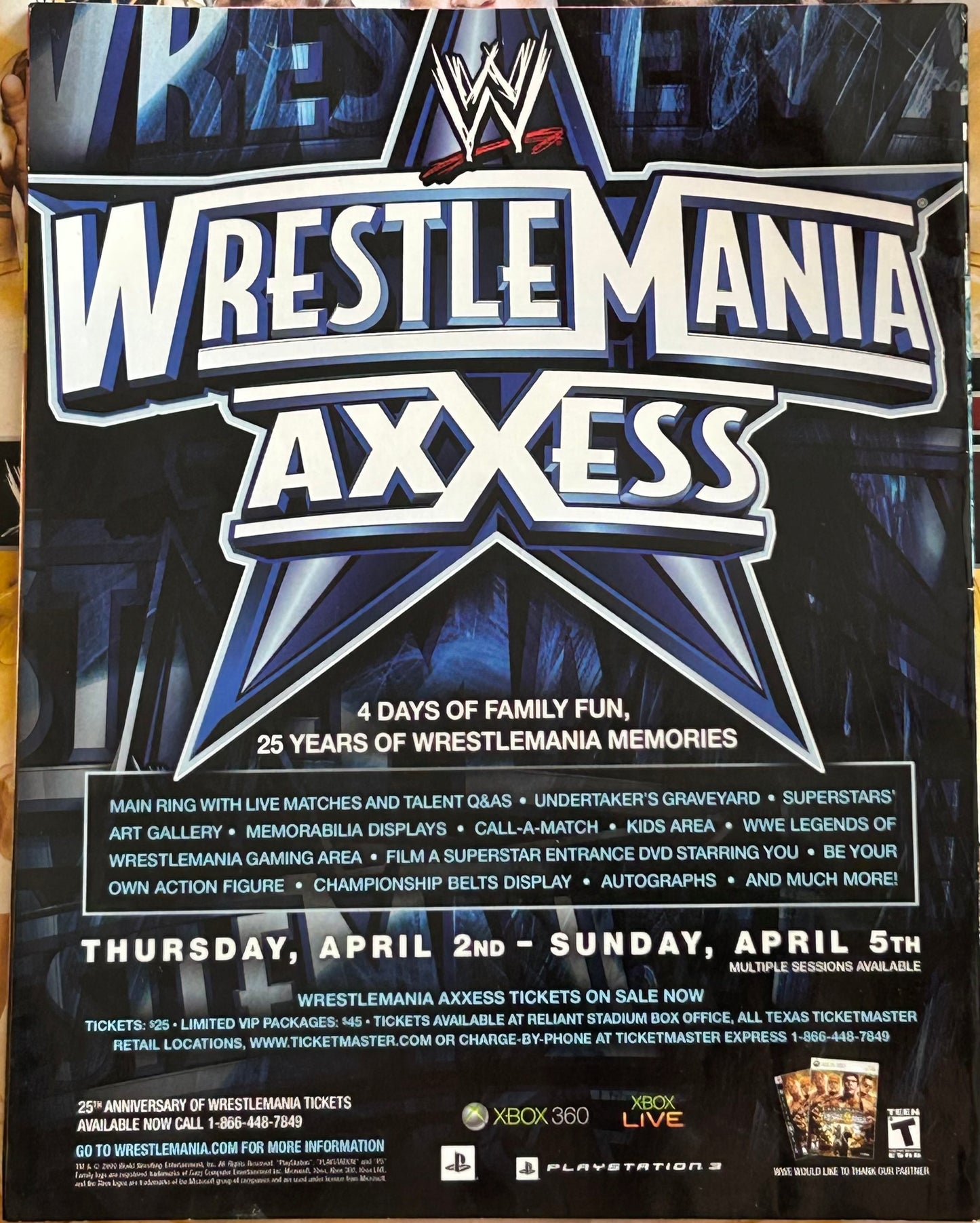 * WWE Magazine “Wrestlemania 25th Anniversary” (Limited Collector’s Edition)