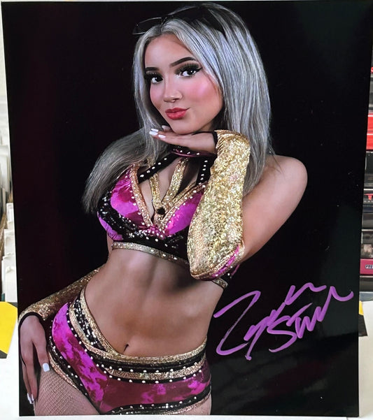 Zayda Steel Signed 8x10 Color Photo WWE ID, GCW (Comes w/COA)