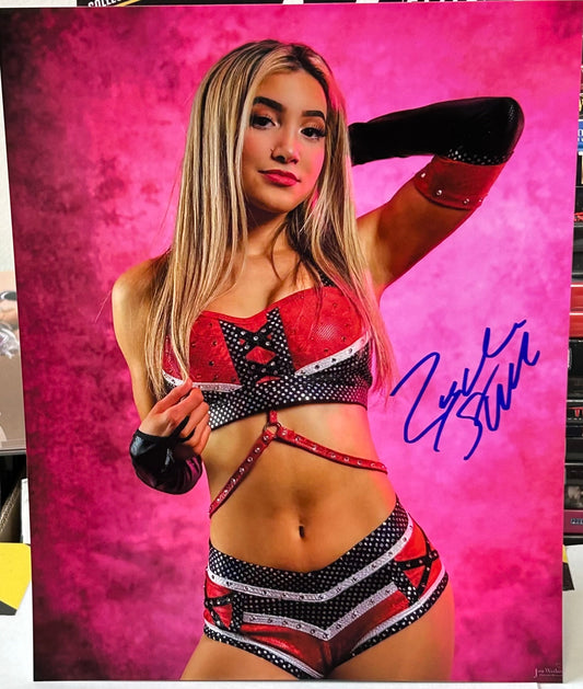 Zayda Steel Signed 8x10 Color Photo WWE ID, GCW (Comes w/COA)