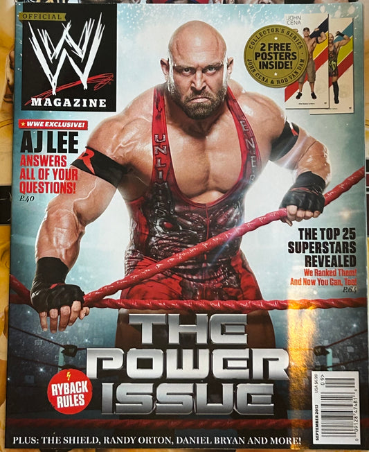 * WWE Magazine Sept 2013 (2 Posters Inside John Cena & RVD)