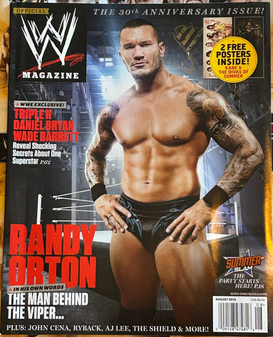 * WWE Magazine August 2013 (2 Posters Inside Kane, wWE Divas of the Summer)
