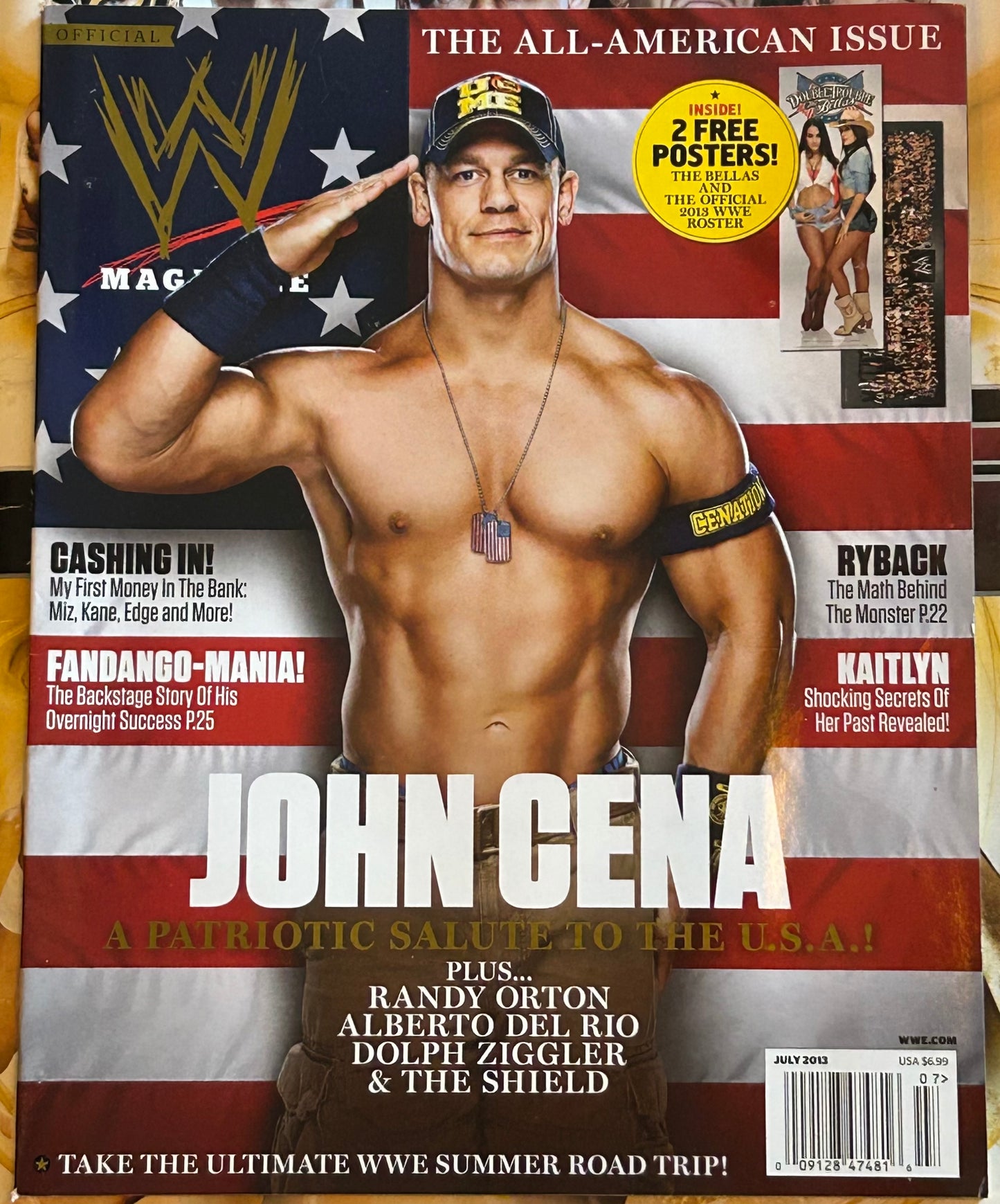 * WWE Magazine July 2013 (2 Posters Inside Bella Twins, WWE Roster ...