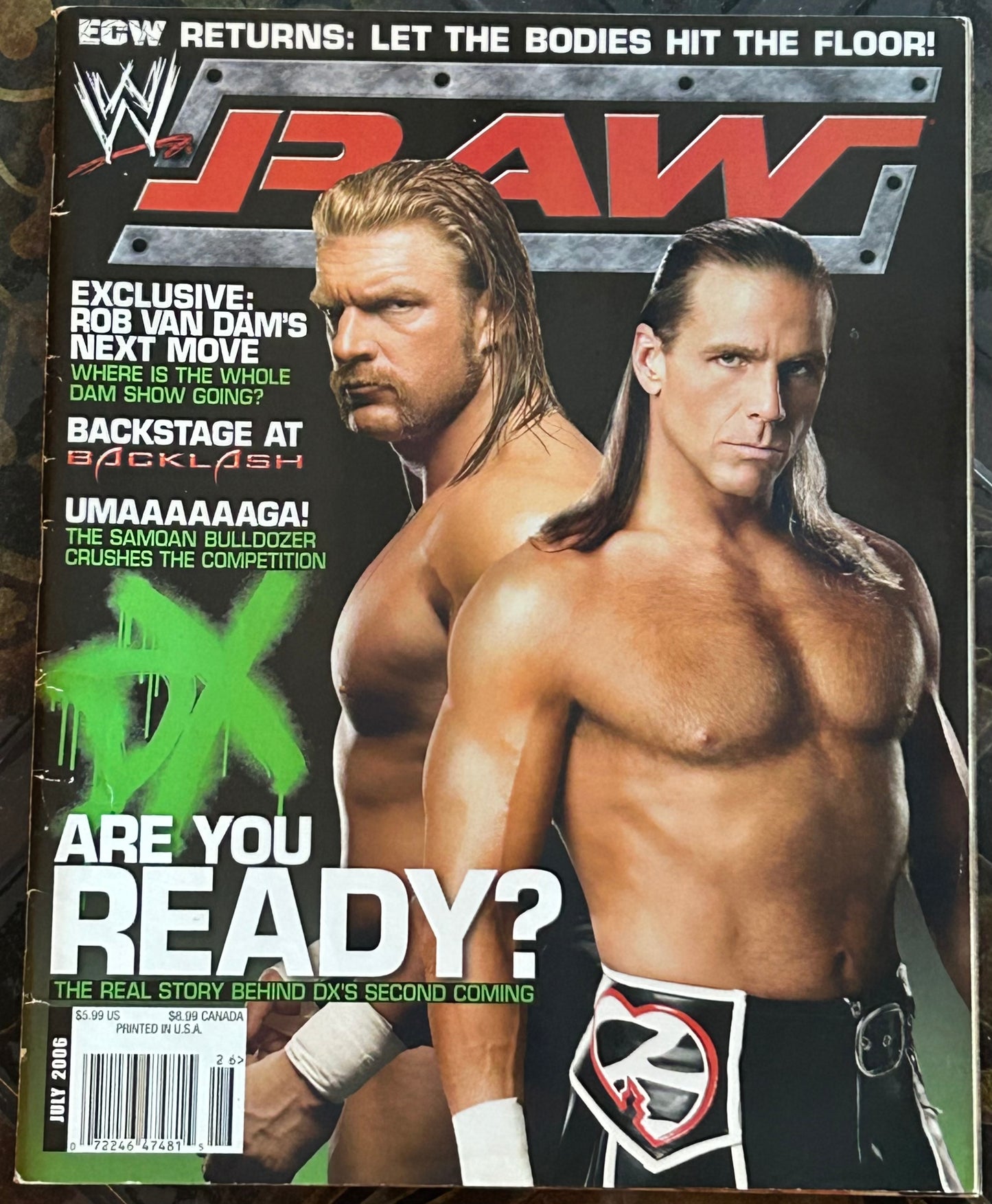 * WWE RAW Magazine July 2006 (DX, Triple H & Shawn Michaels)