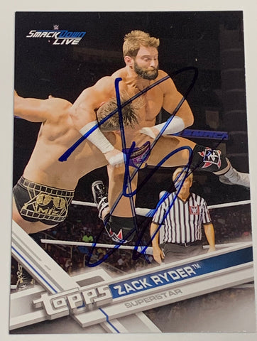 Zack Ryder 2017 WWE SIGNED Topps Card (Comes w/COA)