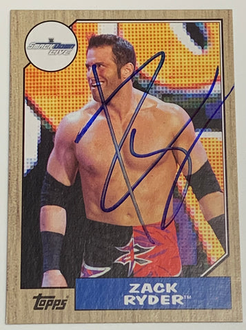 Zack Ryder 2017 WWE SIGNED Topps Heritage Card (Comes w/COA)