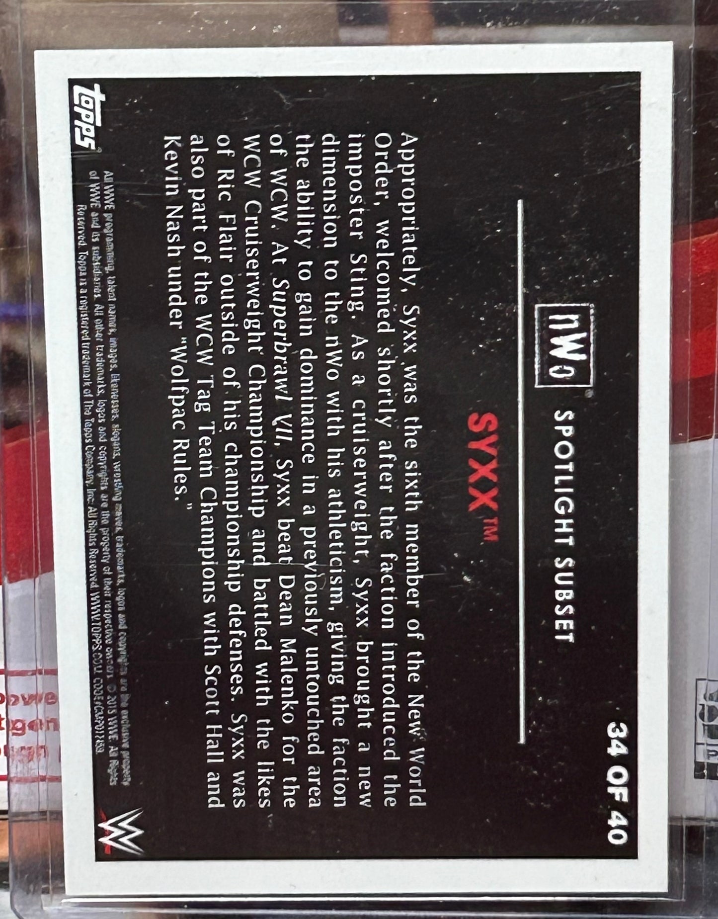 X-Pac 2015 WWE Topps NWO Insert Card (New World Order)