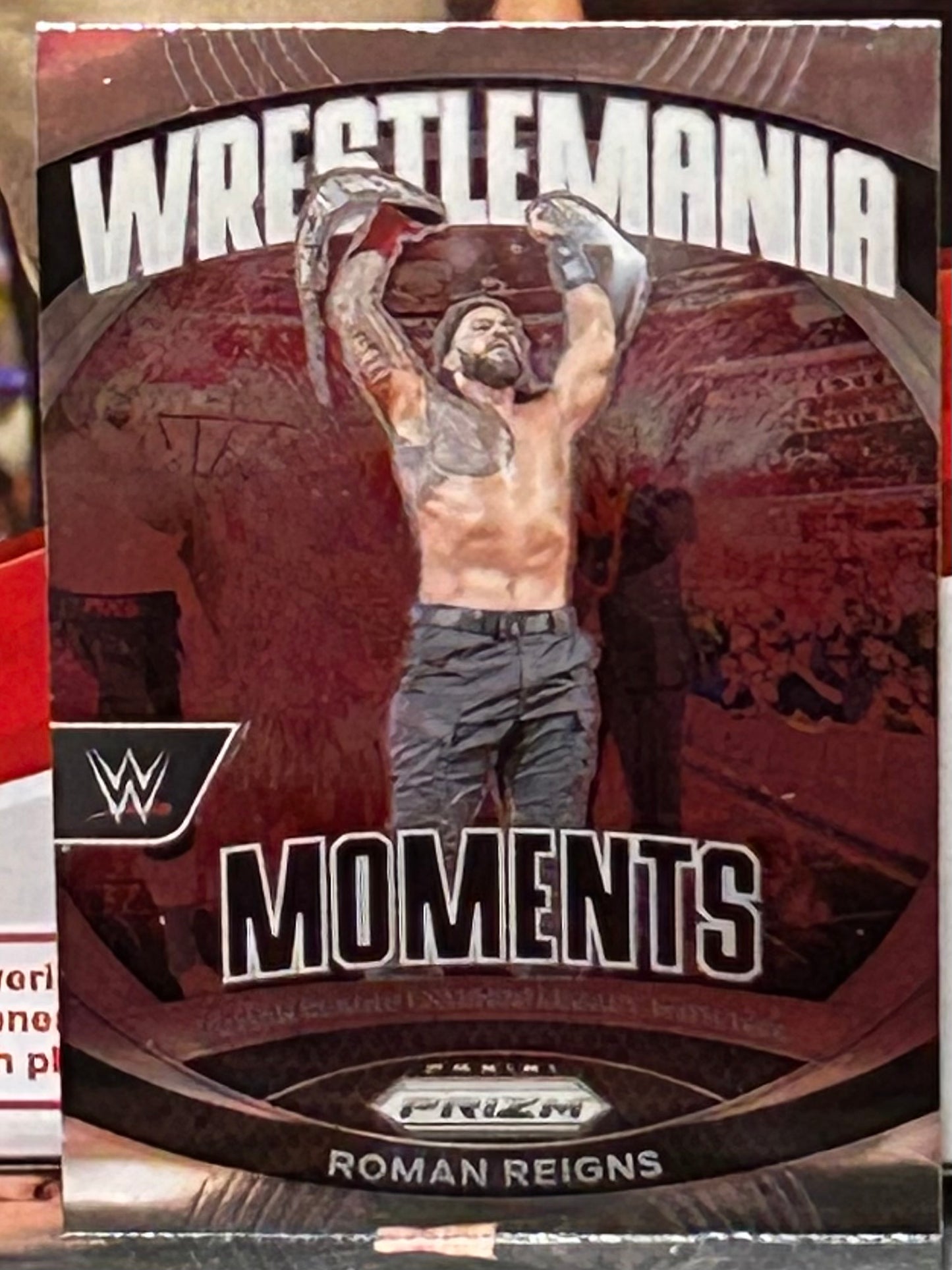 Roman Reigns 2024 WWE Panini Prizm Wrestlemania Moments Card