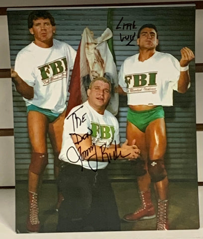 FBI Signed Tommy Rich & Little Guido 8x10 Color Photo ECW (Comes w/COA)
