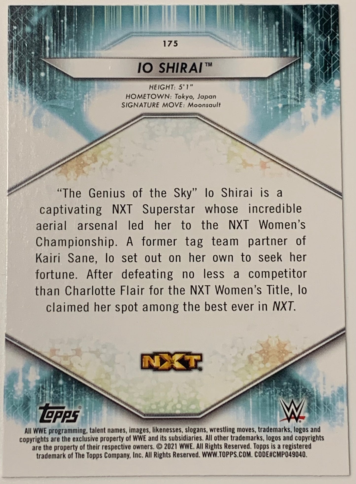 Iyo Sky 2021 WWE Topps Card