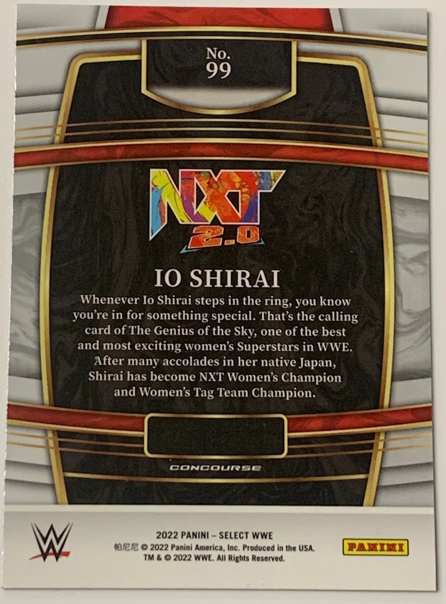 Iyo Sky 2022 WWE Panini Select Card