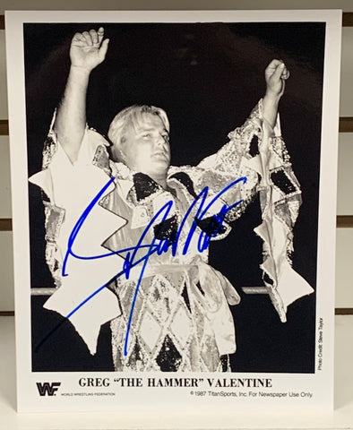 Greg “The Hammer” Valentine Signed 8x10 Classic Photo (Comes w/COA)