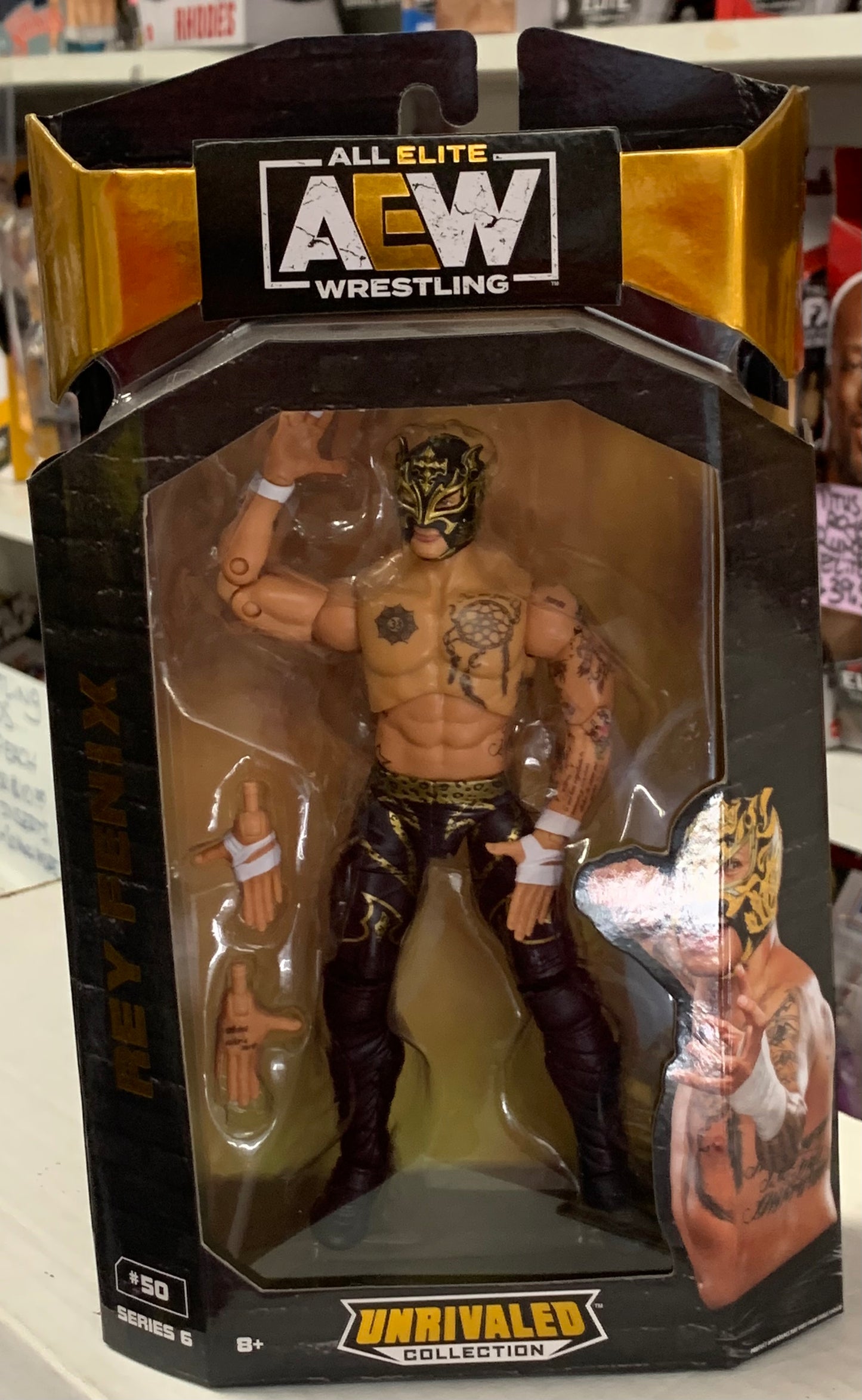 (FREE Defender Case Included) Rey Fenix AEW Unrivaled Series 6 Figure