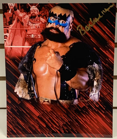 The Barbarian Signed 8x10 Color Photo WWE WCW (Comes w/COA)