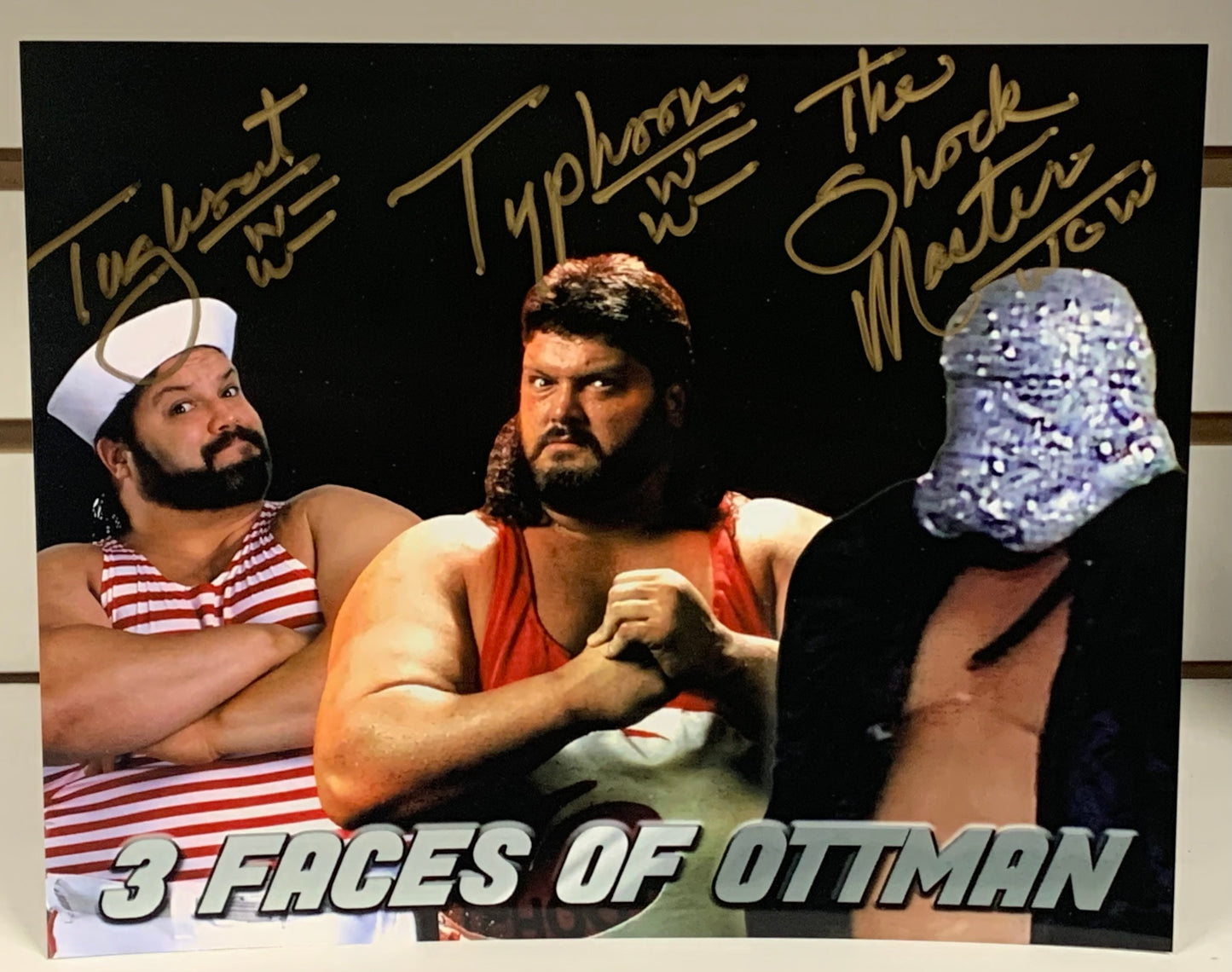 Tugboat, Typhoon & Shock Master Triple Signed 8x10 Color Photo COA