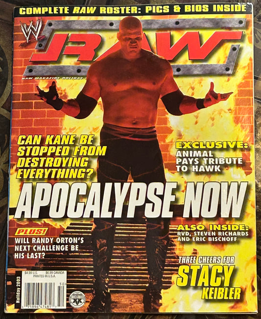 * WWE RAW Magazine Holiday 2003 (No Poster Inside)