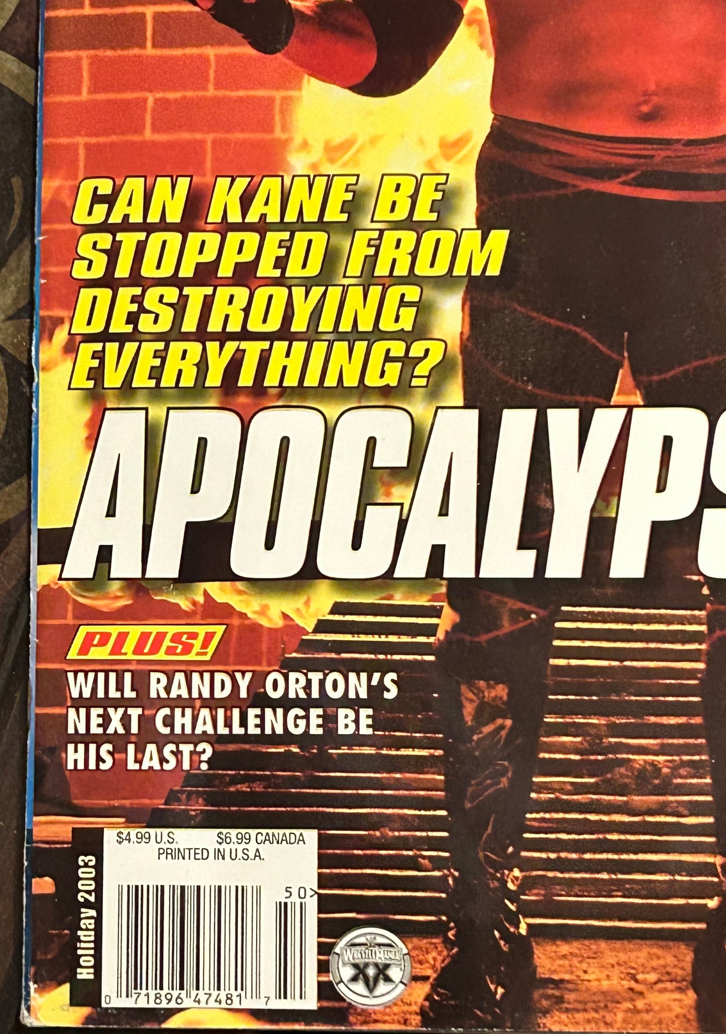 * WWE RAW Magazine Holiday 2003 (No Poster Inside)