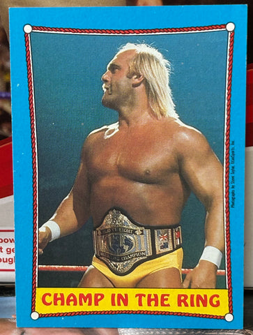 Hulk Hogan (Champ in the Ring) WWE 1987 Topps Card