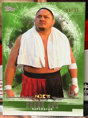 Samoa Joe 2017 NXT WWE Topps Undisputed Green Parallel Card #5/25 (Only 25 Made)