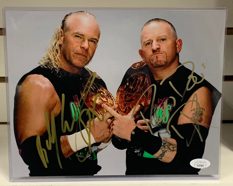 New Age Outlaws DX (Road Dogg & Billy Gunn) Dual Signed 8x10 Color Photo (JSA Authenticated)