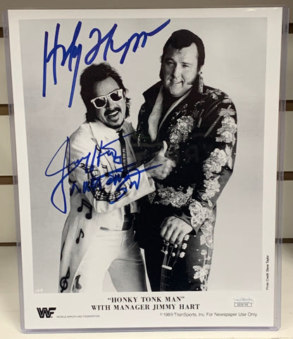 The Honky Tonk Man & Jimmy Hart Dual Signed 8x10 Classic Photo (JSA Authenticated)