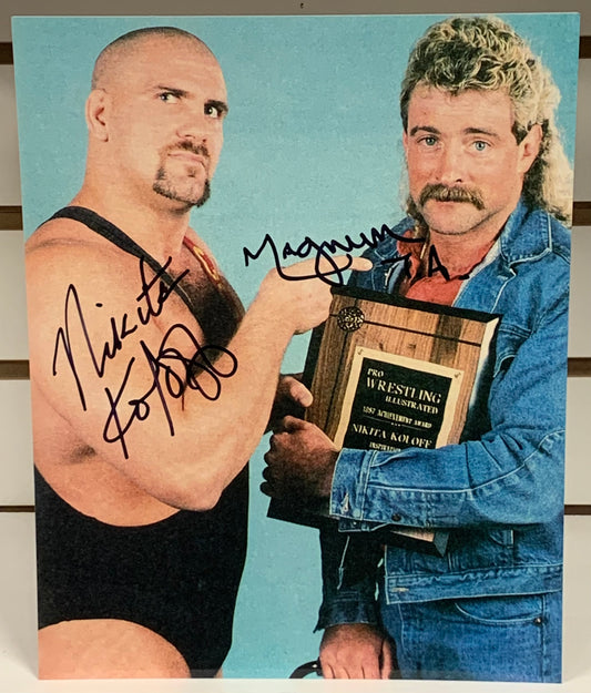 Nikita Koloff & Magnum TA Dual Signed 8x10 Photo (Comes w/COA)