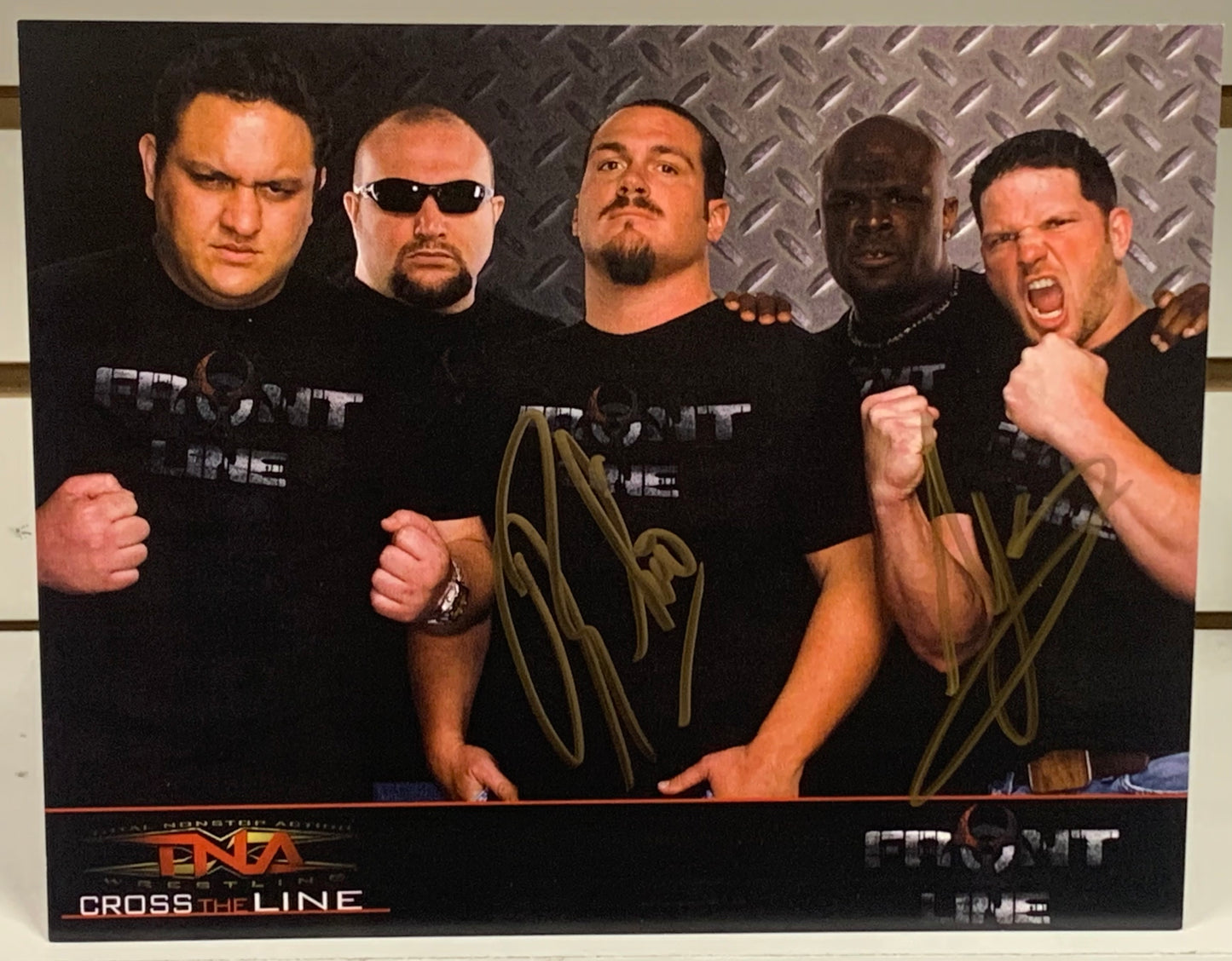AJ Styles & Rhyno Dual Signed Official TNA Promo (Comes w/COA)