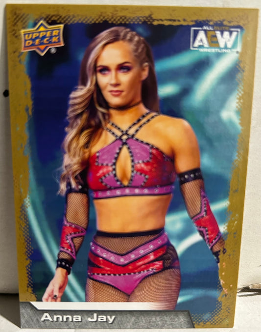 Anna Jay 2022 UD Upper Deck AEW Gold Parallel Card
