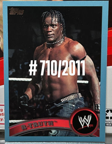 R-Truth 2011 WWE Topps Blue Parallel Card #710/2011