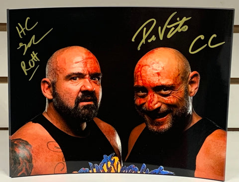 The Carnage Crew (HC Loc & Devito) Dual Signed 8x10 Color Photo ROH ECW (Comes w/COA)