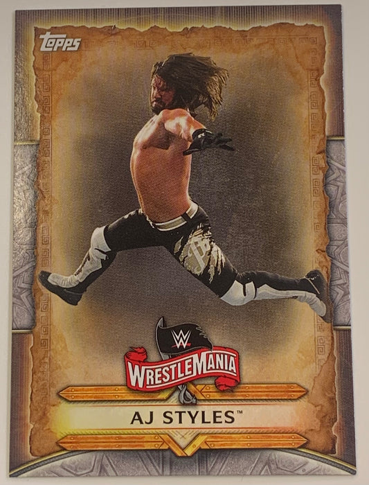 AJ Styles  2020 WWE Topps Wrestlemania Insert Card