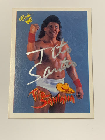 Tito Santana SIGNED 1990 WWF Classic Card (Comes w/COA)!!!