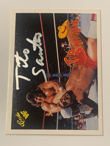 Tito Santana SIGNED 1990 WWF Classic Card (Comes w/COA)!!!