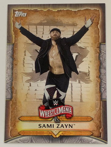 Sami Zayn 2020 WWE Topps Wrestlemania Insert Card