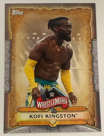 Kofi Kingston 2020 WWE Topps Wrestlemania Insert Card