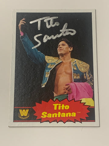 Tito Santana SIGNED 2012 WWE Topps Heritage Card (Comes w/COA)!!!