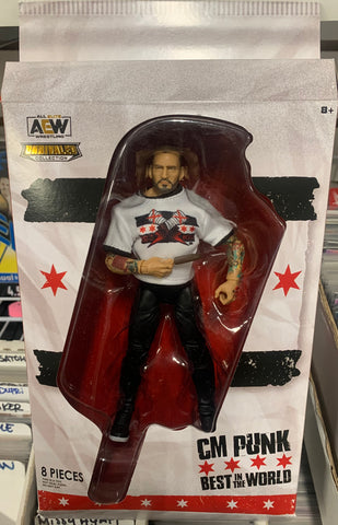 CM Punk AEW “Best in the World” Action Figure (Sealed, Brand New)